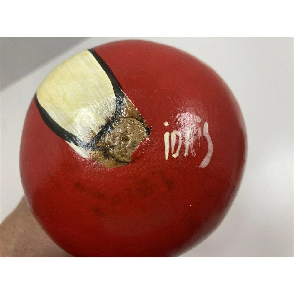 Vintage Handpainted Primitive Folk Art Santa Claus Gourd Signed Turkey Artist 9